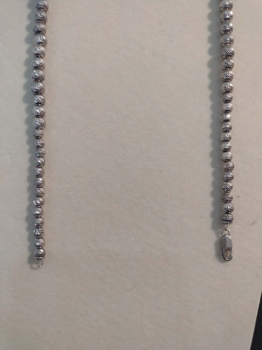 Vintage Sterling Silver Beaded Necklace